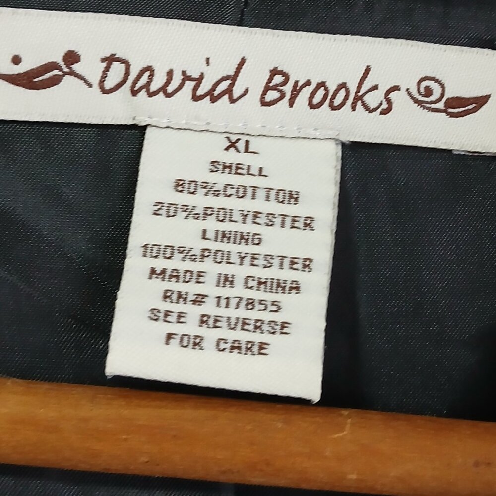 David Brooks Black and White Honeycomb Polka Dot Lightweight Trench Coat Size XL - Picture 5 of 9